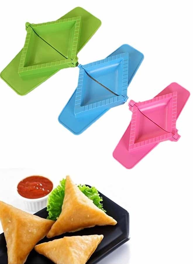 مجموعة أدوات صنع الزلابية (3 قطع) - مكبس صنع الإمبانادا - مكبس مثلث لصنع الزلابية والرافيولي - قالب بيروجي - أدوات مطبخ أساسية لصنع الإمبانادا والزلابية والرافيولي والبيروجي والفطائر اليدوية - Image 1